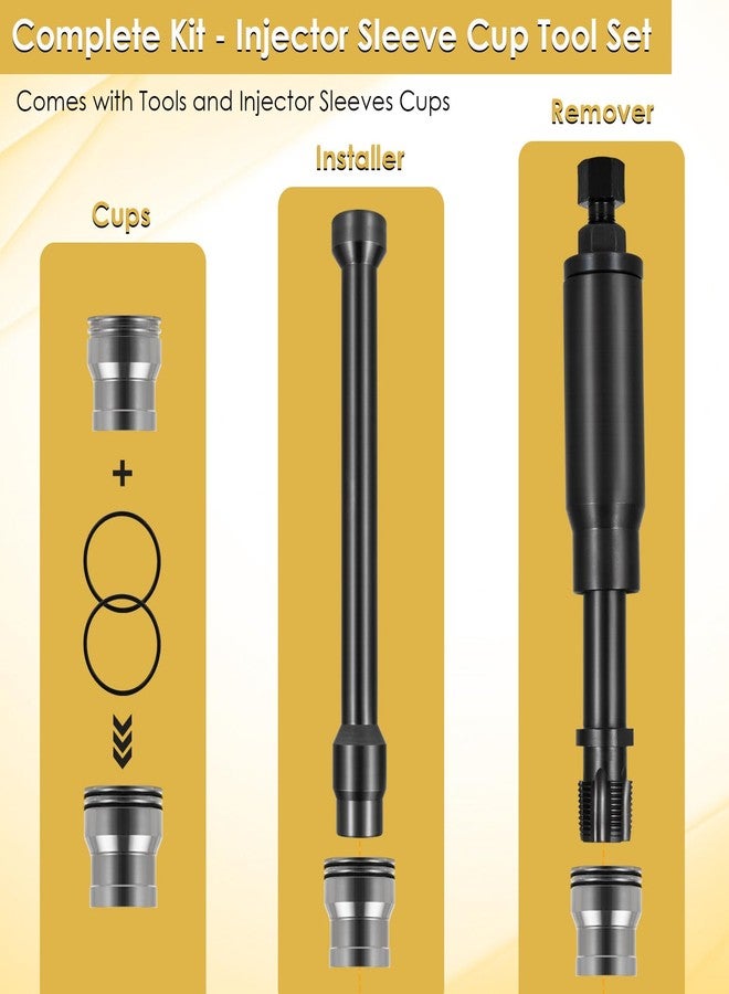 Yoursme أداة Yoursme لإزالة وتركيب غطاء حاقن الوقود مع مجموعة قطع غيار لجرارات Caterpillar Cat 3126B C7 C9 المزودة بحاقنات وقود من طراز HUEI - Image 3